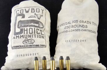 .38 Special 105 Grain "WELLS FARGO BAG" Ammo! "Cowboy Choice"  TCFP Hi-Tek Coated~100% HAND LOADED